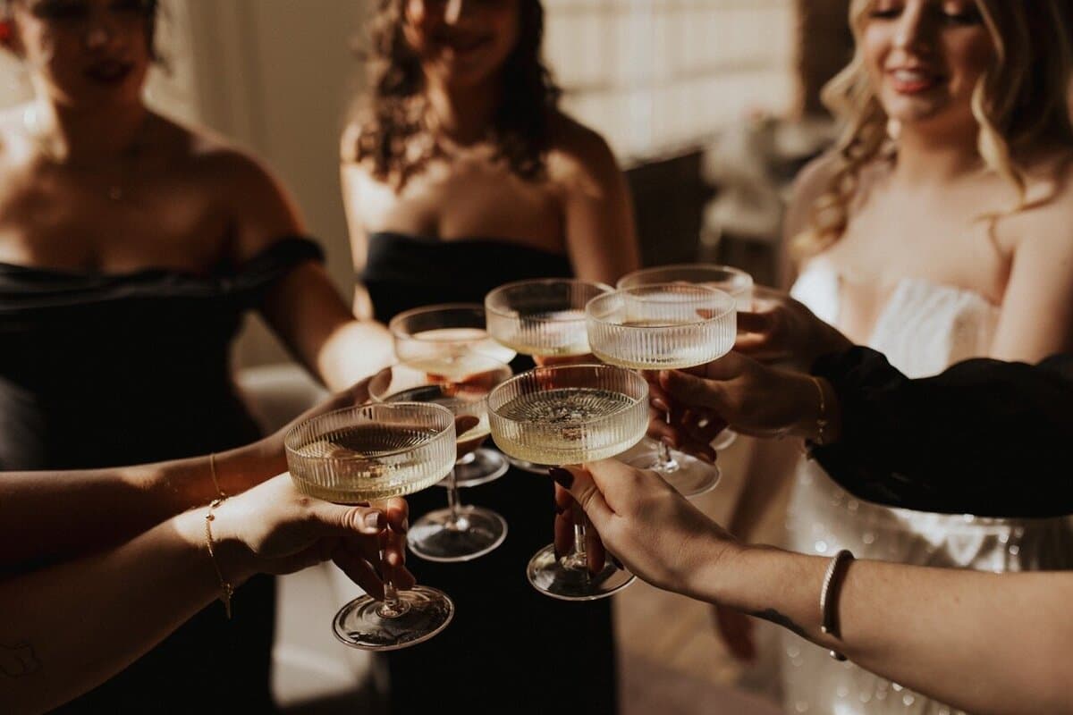 Toast in bridal suite